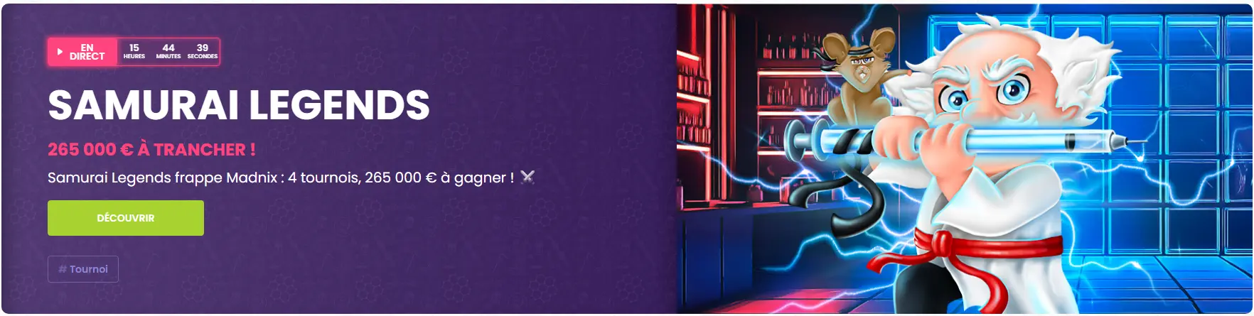 Samurai Legends gros gain sur Madnix casino